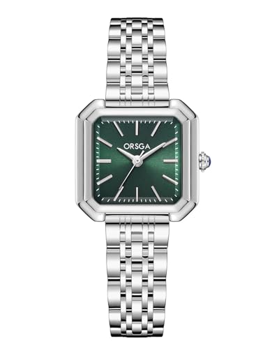 CIVO Damenuhr Silber Analog Uhr: Stilvoll Eckig Quarz Armbanduhr Damen - Edelstahl Wasserdicht Business Frauen Uhren von CIVO