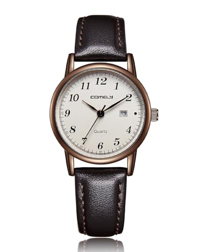 CIVO Damenuhren Leder Analog Armbanduhr: Klein Braun Minimalistische Wasserdicht Elegante Kleid Geschenke fur Frauen von CIVO