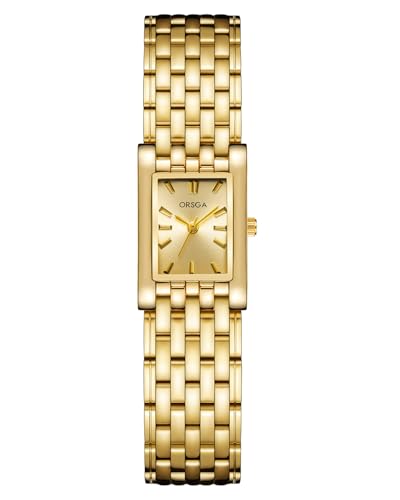 CIVO Gold Damenuhr Kleine Quadrat: Analog Klassisches Armbanduhr Damen - Edelstahl Luxus Uhren für Mode Frauen von CIVO