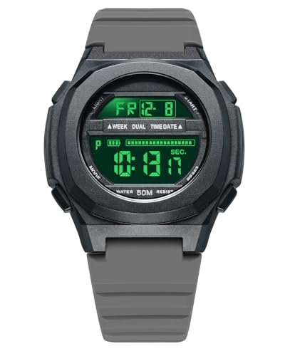 CIVO Herren Uhr Militär Armbanduhr: Sport Stoppuhr Wecker Grau - Digital Uhren Herren Taktisch CIVO Herren Uhr Militär Armbanduhr: Sport Stoppuhr Wecker Grau - Digital Uhren Herren Taktisch von CIVO