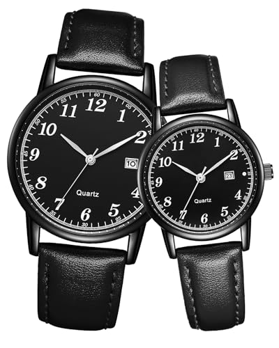 CIVO Herren Uhren Damen Minimalistische: Lederarmband Analog Armbanduhr von CIVO