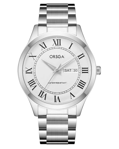 CIVO Herren Uhren Edelstahl Armbanduhr: Wasserdicht Herrenuhr mit Datum - Silber Analog Quarz Herren Uhr von CIVO