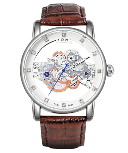 CIVO Herren Uhren Leder Männer: Analog Quarz Wasserdicht Diamant Sliber - Design Sport Outdoor Business Geschenk von CIVO