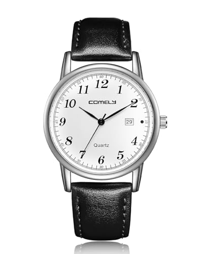 CIVO Herren Uhren Lederarmband Armbanduhr: Minimalistische Analog Wasserdicht von CIVO