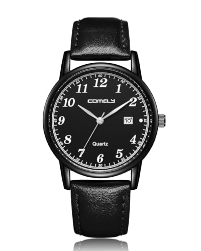 CIVO Herren Uhren Minimalistische Lederarmband: Analog Wasserdicht Armbanduhr von CIVO