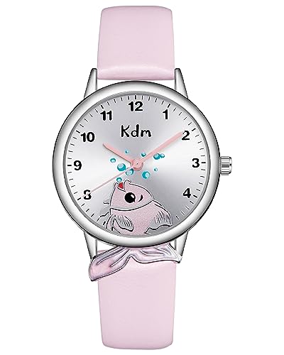 CIVO Jungen Mädchen Wasserdicht Uhr: Leder Quarz Kinder Armbanduhr - Analog Uhr Zeit Lehrer Geschenke für Kinder 3-12 Jahre von CIVO