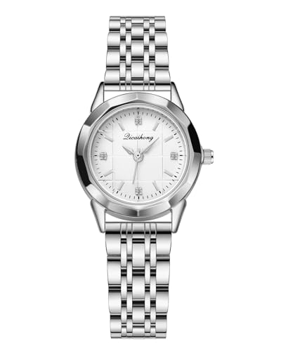 CIVO Uhr Damen Edelstahl Analog: Vintage Klein Silber Armbanduhr Damen Diamant - Klassiker Quartz Wasserdicht Damenuhren von CIVO