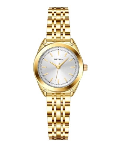 CIVO Uhr Damen Gold Wasserdicht: Vintage Klein Analog Edelstahl Armbanduhr Damen - Klassiker Rund Quartz Damenuhren von CIVO