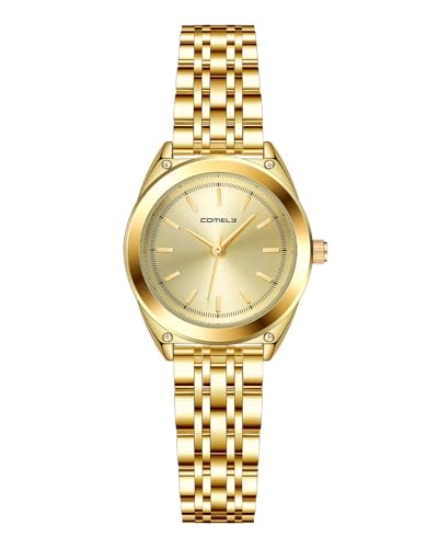 CIVO Uhr Damen Gold Wasserdicht: Vintage Klein Edelstahl Analog Armbanduhr Damen - Klassiker Rund Quartz Damenuhren von CIVO
