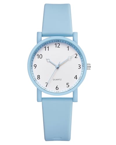 CIVO Uhren Damen Analog Armbanduhr: Silikon Damenuhr Casual - Wasserdicht Quarzuhr für Frauen Mädchen Blau von CIVO