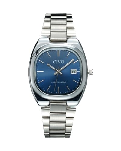 CIVO Uhren Herren Edelstahl Armbanduhr: Wasserdicht Analog Quarz Herrenuhr mit Leuchtend Datum - Casual Business Silber Uhren Geschenke für Papa und Ehemann CIVO Uhren Herren Edelstahl Armbanduhr: Wasserdicht Analog Quarz Herrenuhr mit Leuchtend Datum - Casual Business Silber Uhren Geschenke für Papa und Ehemann von CIVO