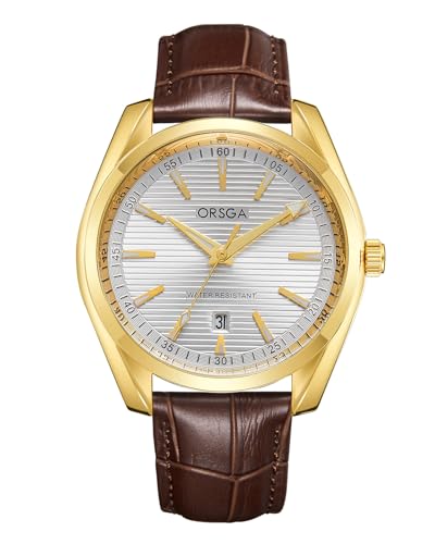 CIVO Uhren Herren Lederarmband Armbanduhr: Braun Herrenuhr Leder Wasserdicht - Analog Männer Uhr Silber Ziffernblatt mit Datum Leuchtend Business Elegante von CIVO