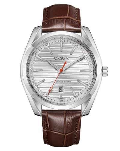 CIVO Uhren Herren Lederarmband Armbanduhr: Braun Herrenuhr Wasserdicht - Analog Männer Uhr Silber Ziffernblatt mit Datum Leuchtend Business Elegante von CIVO