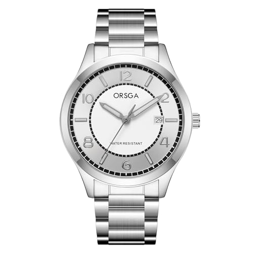 CIVO Uhren Herren Silber Armbanduhr: Analog Quarz mit Datum Herrenuhr - Edelstahl Wasserdicht Herren Uhr von CIVO