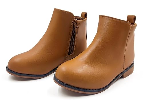 CIXVXCI Mädchen Stiefel Stiefeletten Mode Stiefel für Mädchen mit Reißverschluss, Braun, 11 Little Kid CIXVXCI Mädchen Stiefel Stiefeletten Mode Stiefel für Mädchen mit Reißverschluss, Braun, 11 Little Kid von CIXVXCI