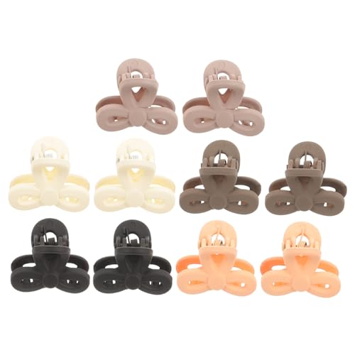 CIYODO 10 Stück 10 teiliges Set kleine Haarklammern für dünnes Haar bunte Kunststoff Haarkrallen mit fester Fixierung vielseitige Haarclips für Frauen und Mädchen für halbe von CIYODO