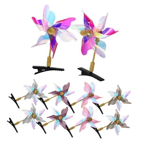 CIYODO 10 Stück Teiliges Glitzernde Windmühlen Haarspangen mit Drehbarem Design Langlebige Haarklammern für Geeignet für Damen und Mädchen Haarschmuck Accessoires für Alltag und Party von CIYODO