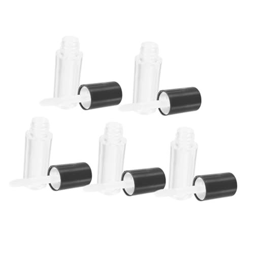 CIYODO 10 Stück Teiliges Kleine Lippenstift Leerfläschchen mit Schwarzem Deckel Wasserfeste Wiederverwendbare Lip Gloss Behälter Kompakte DIY Lipgloss Tube für Reisen und von CIYODO