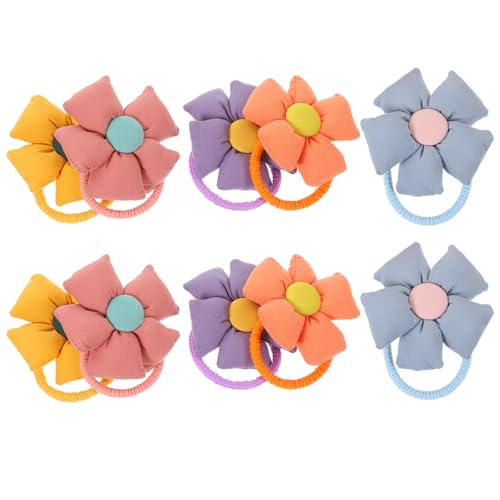 CIYODO 10 Stück Teiliges Mädchen Elastische Haarbänder mit Weichem Material Bunte Ponytail Halter Haarschmuck Blumen Design für Vielseitige Frisuren von CIYODO