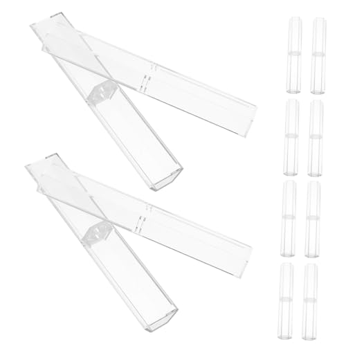 CIYODO 10 Stück Teiliges Transparentes Stiftetui aus Kunststoff mit Abnehmbaren Enden Stifthalterbox für Schreib und Kalligraphiestifte Elegante Aufbewahrung und Geschenkverpackung für von CIYODO