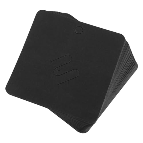 CIYODO 100 Stück Schmuckkarten Schwarz Kreative Broschen und Anstecknadel Karten aus Papier Vielseitig für Schmuckpräsentation im Einzelhandel Basteln und Sammlungen Geeignet von CIYODO