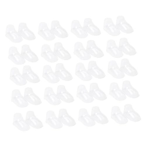 CIYODO 100 Stück Transparente Kunststoff Fußschuh Modelle Flexible Schuhspanner für Babysocken und Lauflernschuhe Formstabiler Halter für Kinderschuhe Praktisches Display Zubehör von CIYODO