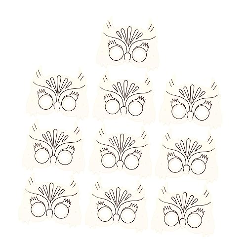 CIYODO 10stücke Graffiti Maske Für Junge Mädchen Leere Papiermasken Zum Ausmalen Bastelmaterial Für Kreative Malprojekte Für Karneval Halloween Und Kreative Spielereien von CIYODO