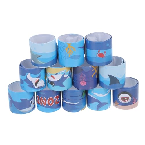 CIYODO 12stücke Slap-armbänder Ohrfeigenarmband Für Junge Mädchen Partygeschenk Strand Accessoire Mit Schnappverschluss Für Handgelenk von CIYODO