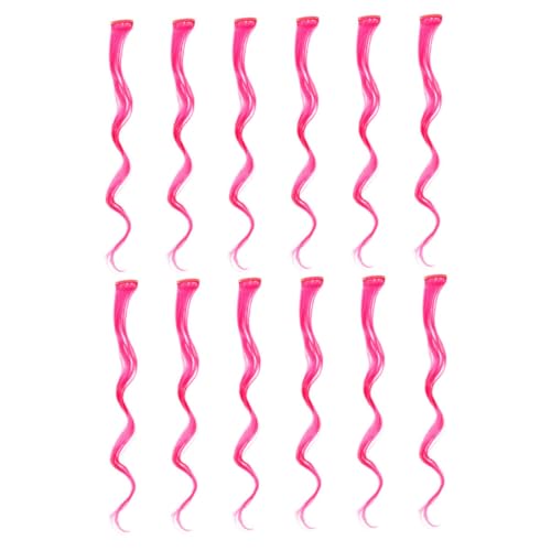 CIYODO 12 Stück Teiliges Clip Haarteil Lang Gewellt Hitzebeständig Synthetische Locken Extensions Bunte Farben für Frauen Party Cosplay Halloween von CIYODO