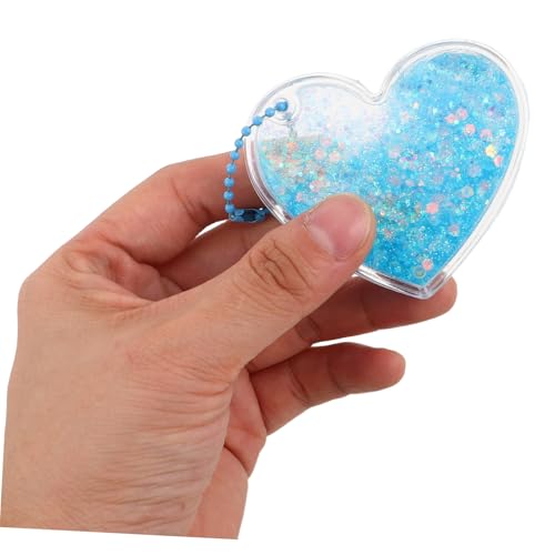 CIYODO 12 Stück Teiliges Herz Anhänger mit Fließendem Sand DIY Schmuck Charms Vielseitig als Schlüsselanhänger Taschen und Auto Deko Romantische Valentinstagsdeko Leichtes Kunststoff von CIYODO