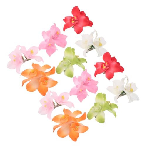 CIYODO 12 Stück Teiliges Künstliche Blumen-haarspangen Boho Blumendesign Farbenfrohe Haarklammern für Urlaub Strandparty und Alltag Leichte Kompakte Haarclips für Damen und Mädchen von CIYODO