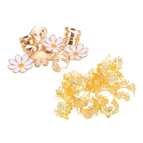 CIYODO 135 Stück Teiliges Haarschmuck Langlebiger Legierung mit Blumen-design Kleine Blumen-haarclips für Zöpfe Modische Leichte Flecht-accessoires für Damen und Besondere Anlässe von CIYODO