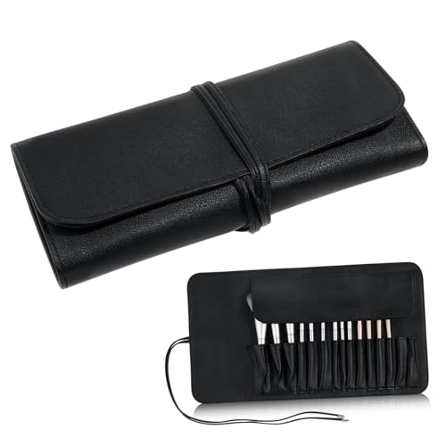 CIYODO 15 Stück PU Leder Kosmetiktasche Damen Tragbar Makeup Aufbewahrungstasche Groß Fassungsvermögen Für Reisen Business Camping Makeup Pinsel von CIYODO