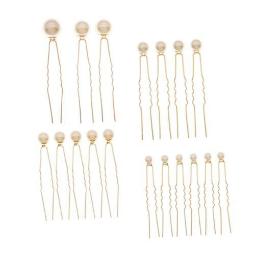 CIYODO 18 Stück Teiliges Haarnadel Perlen U förmige Haarstäbe für Haarknoten Brautschmuck und Hochzeits haarclip Vielseitig für Dickes und Lockiges Haar Leicht und Tragbar von CIYODO