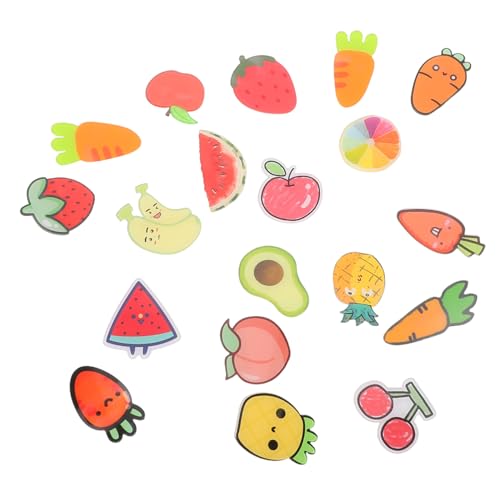 CIYODO 19 Stück Acryl Anstecknadeln Erdbeer Wassermelonen und Kirschform Lustige Sommerdekoration für Kleidung und Rucksäcke Geeignet für Partys von CIYODO
