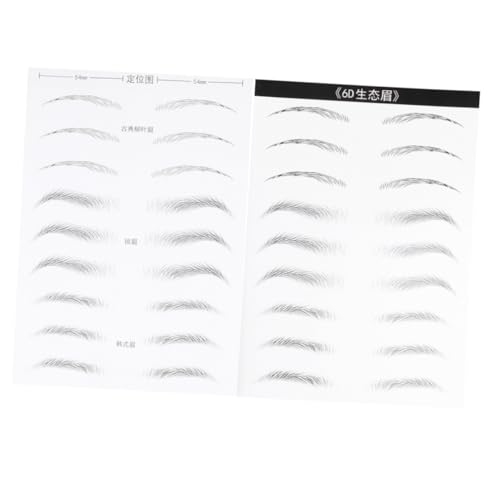CIYODO 2 Blätter Wasserdichte Künstliche Augenbrauen Aufkleber Haarähnliche Simulation Einfach Anzubringen für Frauen Natürliche Form Langanhaltend Wiederverwendbar Makeup Tool von CIYODO
