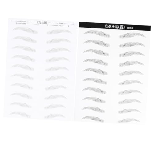 CIYODO 2 Blätter Wasserfeste Augenbrauensticker für Frauen Künstliche Haar Simulation Selbstklebend Natürliches Augenbrauen Make Up Einfach Anzuwenden für Dünne oder Fehlende Brauen von CIYODO