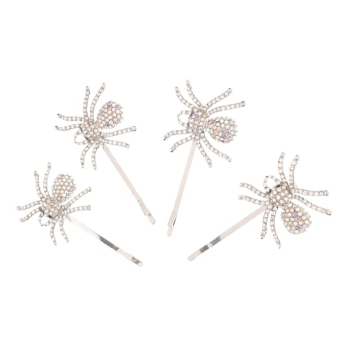 CIYODO 2 Paare Halloween Haarklammern mit Funkelnden Strasssteinen Spinnen Design Einzigartiges Haaraccessoire für Frauen und Mädchen für Halloween Kostüme Party und Fotoshootings von CIYODO