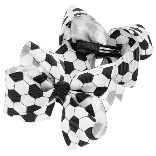 CIYODO 2 Stck Fußball Schleifen Haarspangen für Mädchen Dekorative Haarklammern mit Langlebigem Material Modische Accessoires für Partys Zeremonien und Alltag Sichere Glatte Oberfläche von CIYODO