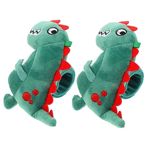 CIYODO 2 Stck. Plüsch Dinosaurier Schnapparmband Süßes Klatscharmband für Jungen und Partygeschenk oder Sicher und Praktisch für Vielseitig Einsetzbar Feste und Feiern von CIYODO