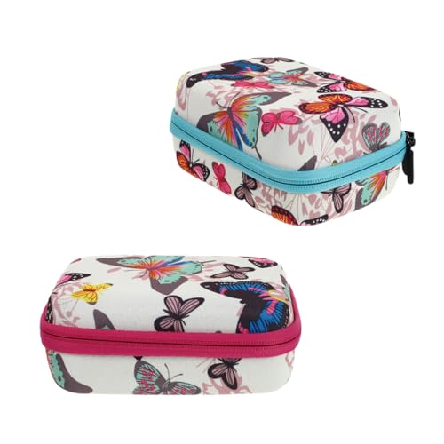 CIYODO 2 Stück Ätherische Öle Aufbewahrungstasche mit Fächern Flaschen Bedruckt mit Reißverschluss Kompakt und Leicht für Aromatherapie Flaschen Organizer von CIYODO