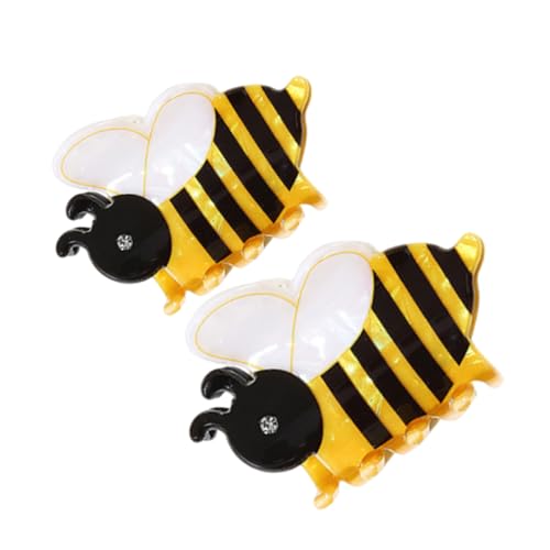 CIYODO 2 Stück Bienen Haarklammern mit Funkelnden Strasssteinen Rutschfeste Krallenclips für Damen und Mädchen Vielseitige Haarschmuck Accessoires für Frühling Sommer Partys und Besondere von CIYODO