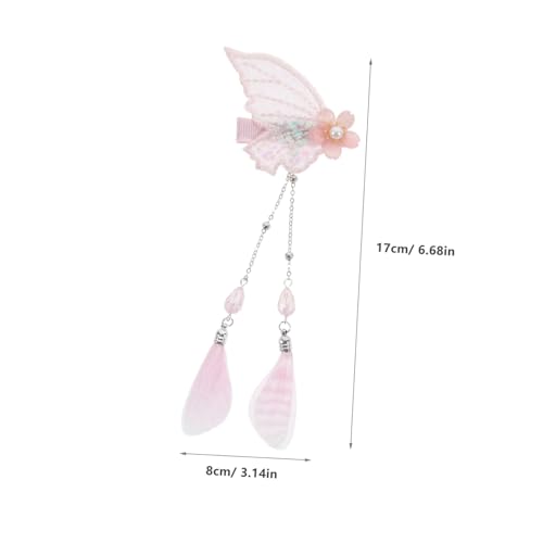 CIYODO 2 Stück Blumen Perlen Haarschmuck Schmetterling Haarspangen Leichtes Haarklammern für Frauen Mädchen Alltags Party accessoires Langlebig Schonend von CIYODO