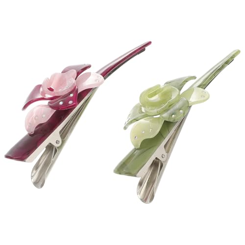CIYODO 2 Stück Bunte Chrysanthemen haarspangen aus Acryl Modische Haarklammern für Mädchen Süßer Haarschmuck für Hochzeit Geburtstag und Festliche Anlässe Leicht zu Befestigen Farblich von CIYODO