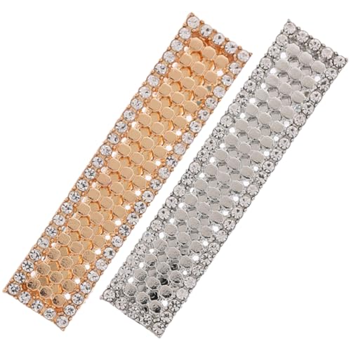 CIYODO 2 Stück Geometrische Haarklammern mit Funkelnden Strasssteinen Metall Haarspangen in Gold und Silber Dekorative Haarschmuck Clips für Dickes Haar Eleganter Look für Damen und von CIYODO
