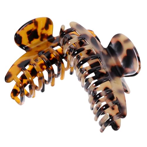 CIYODO 2 Stück Große Haarklammer Acetat Leopard Haarspangen Damen Rutschfest Starker für Dickes und Langes Haar Modisches Styling Zubehör für Frauen und Mädchen von CIYODO
