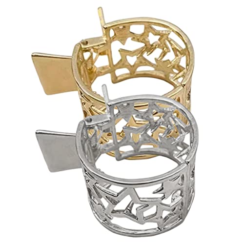 CIYODO 2 Stück Haarklammern Damen Geometrische Stern Haarclips und Kleine Haargummis für Hohe Stilvolles Haaraccessoire von CIYODO