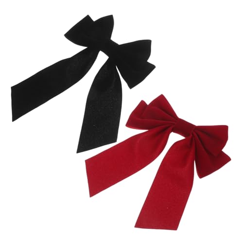 CIYODO 2 Stück Haarschleifen Haarspangen mit Weichem Flockband Rutschfeste Entenbillsch Clips Stilvolle Ponytail accessoires für Frauen Mädchen Kleinkinder Vielseitig für Alltag und von CIYODO