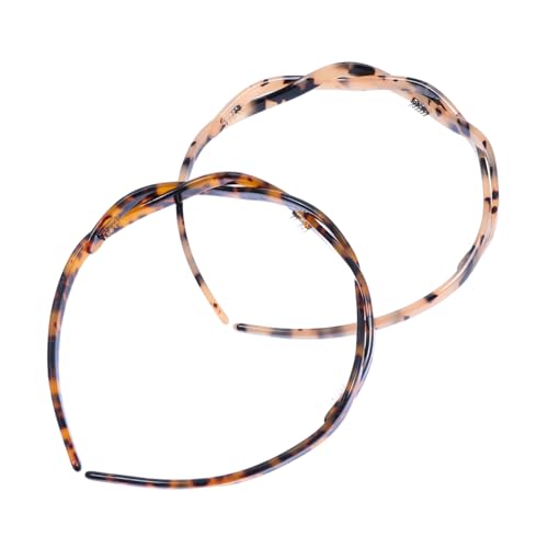 CIYODO 2 Stück Haarschmuck aus Hochwertigem Acetat Rutschfeste Haarreifen in Modischem Schildpatt design Leicht und Hautschonend für Damen und Mädchen bei Party und Zufällige Farbe von CIYODO