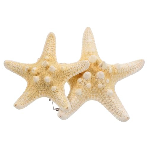 CIYODO 2 Stück Handgefertigte Meerjungfrau Haarklammern mit Fünfzackigem Seestern Strandtauglicher Haarschmuck für Damen und Mädchen Natürlicher Look Perfektes Party von CIYODO